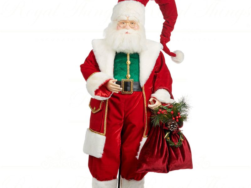 Goodwill Christmas Dolls Santa Express Doll Red Green White Gold J 60202