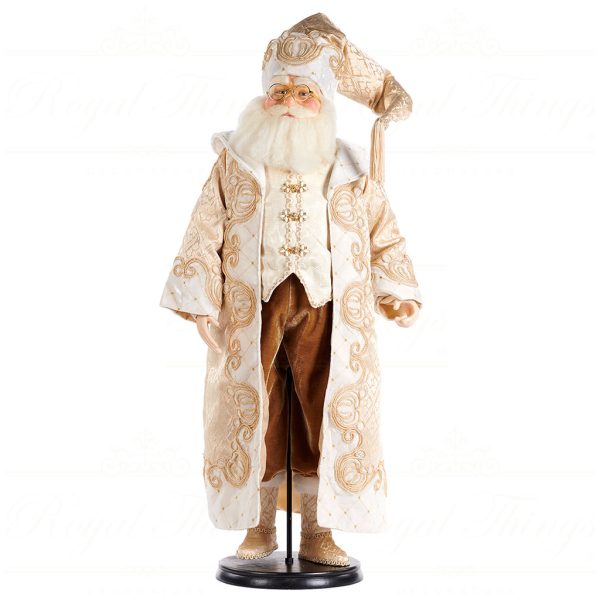 Goodwill Christmas Dolls White Cream Gold Once Upon Santa Doll J62057a