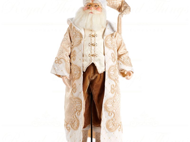 Goodwill Christmas Dolls White Cream Gold Once Upon Santa Doll J62057a