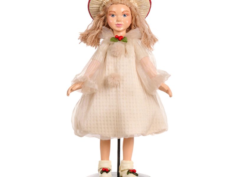 Goodwill Christmas Dolls Woodland Mushroom Girl Doll Red Cream B 88352