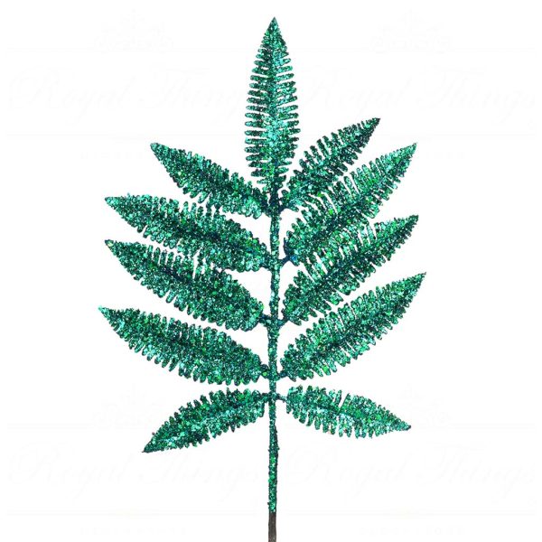 Goodwill Christmas Flowers Branches Sparkle Fern Leaf Stem Green Fl 18629