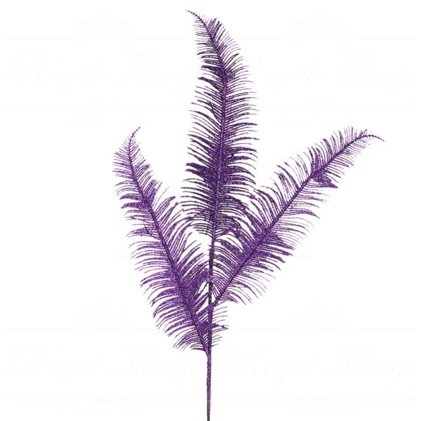 Goodwill Christmas Flowers Branches Sparkle Fern Leaf Stem Purple Fl 18630