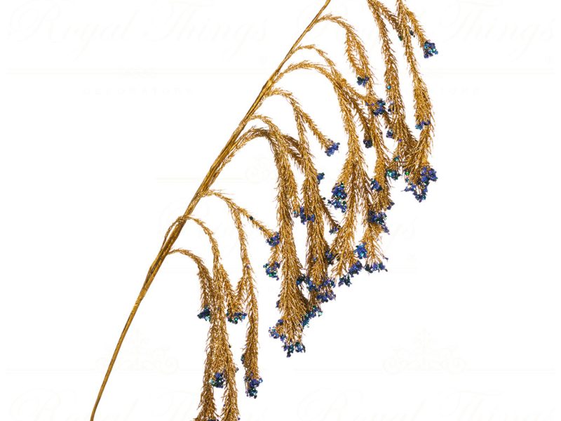 Goodwill Christmas Flowers Branches Sparkle Hanging Long Pine Tail Stem Gold Sp 20701