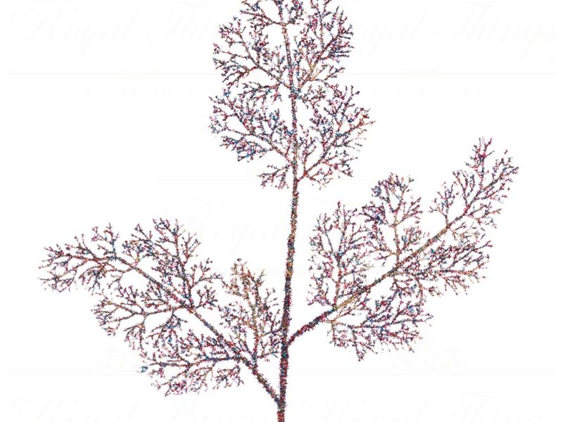 Goodwill Christmas Flowers Branches Tinsel Coral Twig Stem Purple Blue Sp 20700