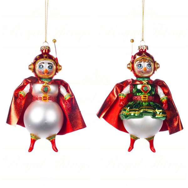 Goodwill Christmas Glass Ornament Fabric Super Snowman Red Green White Gold Tr 21051