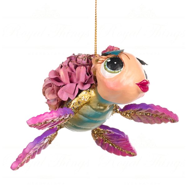 Goodwill Christmas Ornament Botanica Flower Turtle Pink Green Purple Burgundy Gold B 88000 Blue