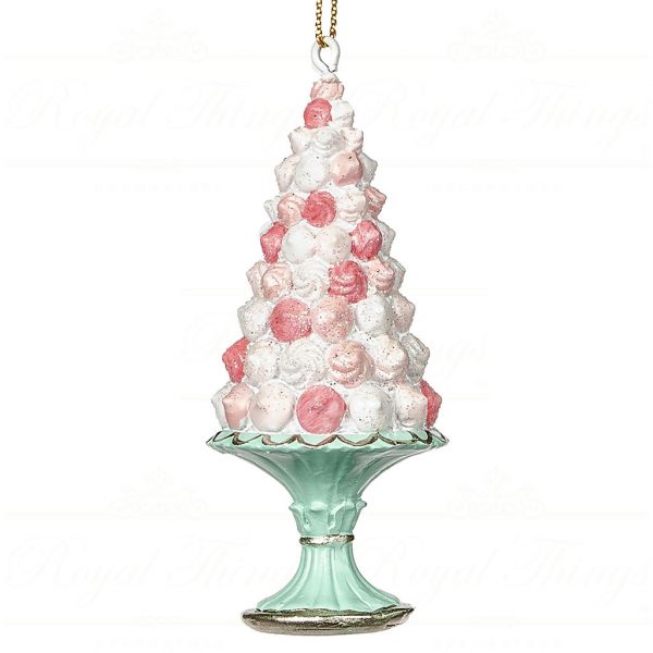 Goodwill Christmas Ornament Candy Cone Tree Pink White Green Mc 37075