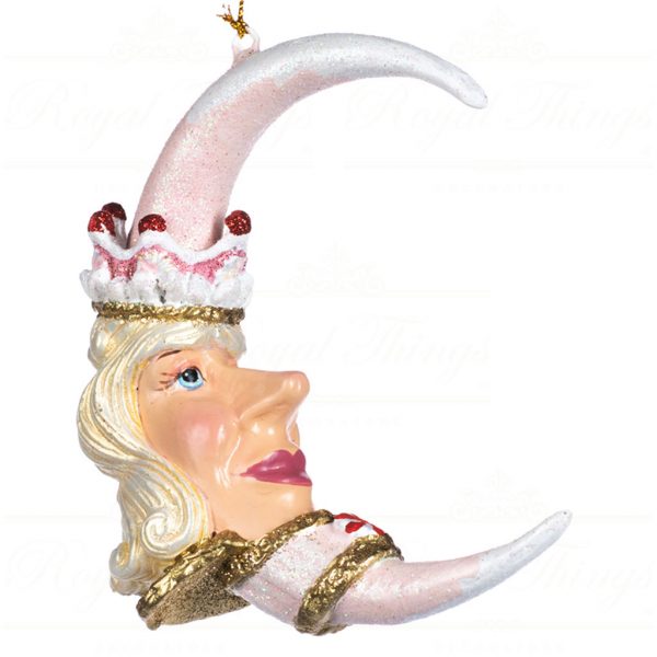 Goodwill Christmas Ornament Candy King Queen Moon Pink White B 90303 King