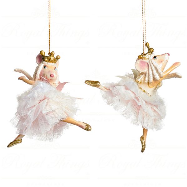 Goodwill Christmas Ornament Candy Princess Bettina White Pink Cream B 90302