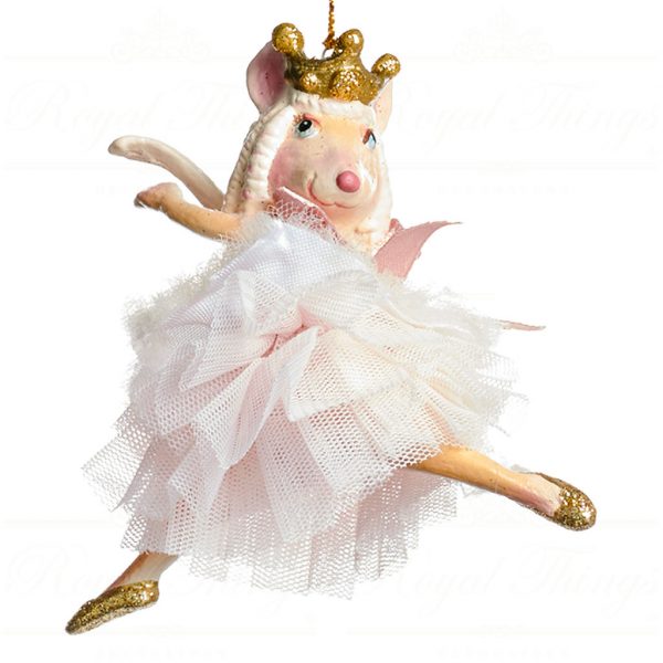 Goodwill Christmas Ornament Candy Princess Bettina White Pink Cream B 90302 Back