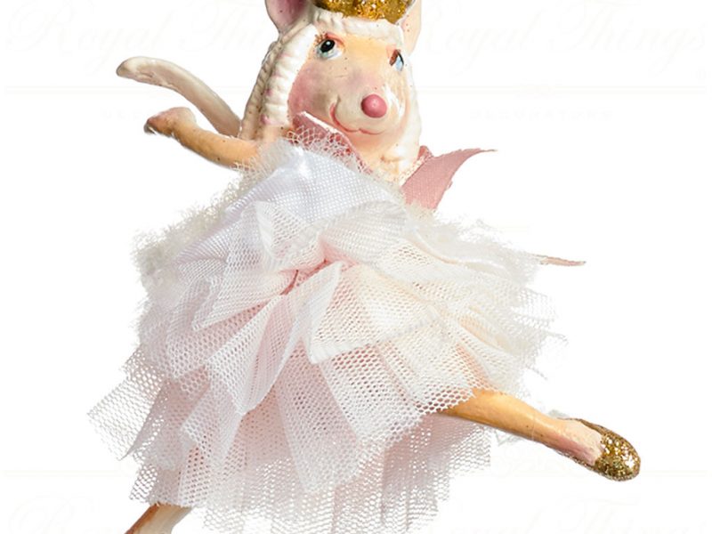 Goodwill Christmas Ornament Candy Princess Bettina White Pink Cream B 90302 Back