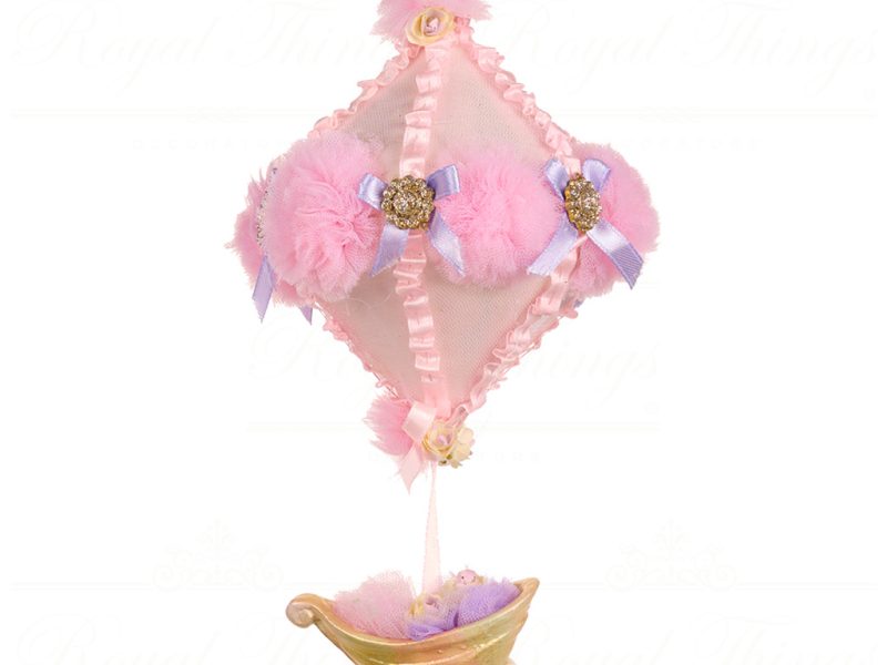 Goodwill Christmas Ornament Castle In Sky Tulle Hot Air Balloon Ornament Purple Pink B 88306 Pink