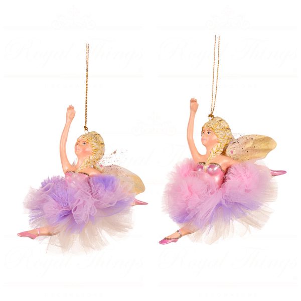 Goodwill Christmas Ornament Castle In Sky Tulle Jump Fairy Ornament Purple Pink B 88305