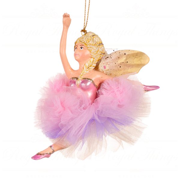 Goodwill Christmas Ornament Castle In Sky Tulle Jump Fairy Ornament Purple Pink B 88305 Pink