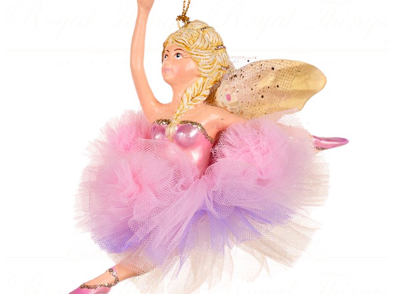 Goodwill Christmas Ornament Castle In Sky Tulle Jump Fairy Ornament Purple Pink B 88305 Pink