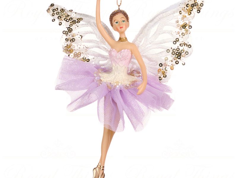 Goodwill Christmas Ornament Castle In Sky Tulle Sequin Ballerina Fairy Ornament Purple Pink Tr 20469 Purple