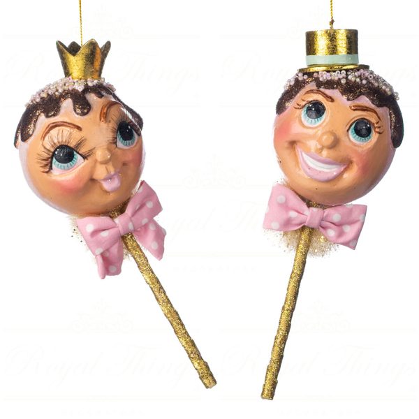 Goodwill Christmas Ornament Chocolicious Happy Popsicle With Hat Brown Pink Gold B 89156