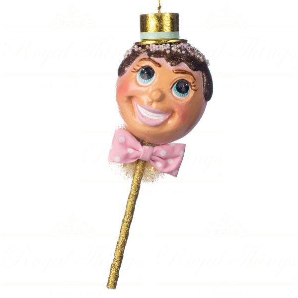 Goodwill Christmas Ornament Chocolicious Happy Popsicle With Hat Brown Pink Gold B 89156 Boy
