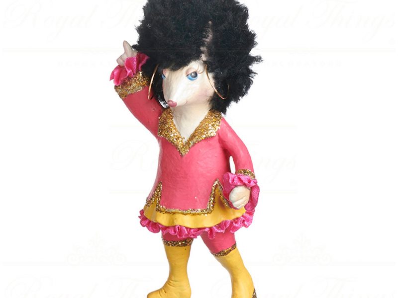 Goodwill Christmas Ornament Disco Bettina Mouse Purple Pink Gold Yellow B 90500 Pink