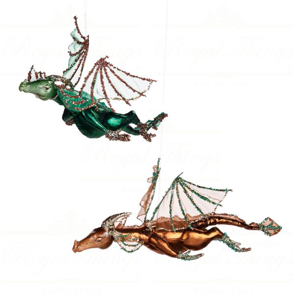 Goodwill Christmas Ornament Dragon Green Brown Br 33092