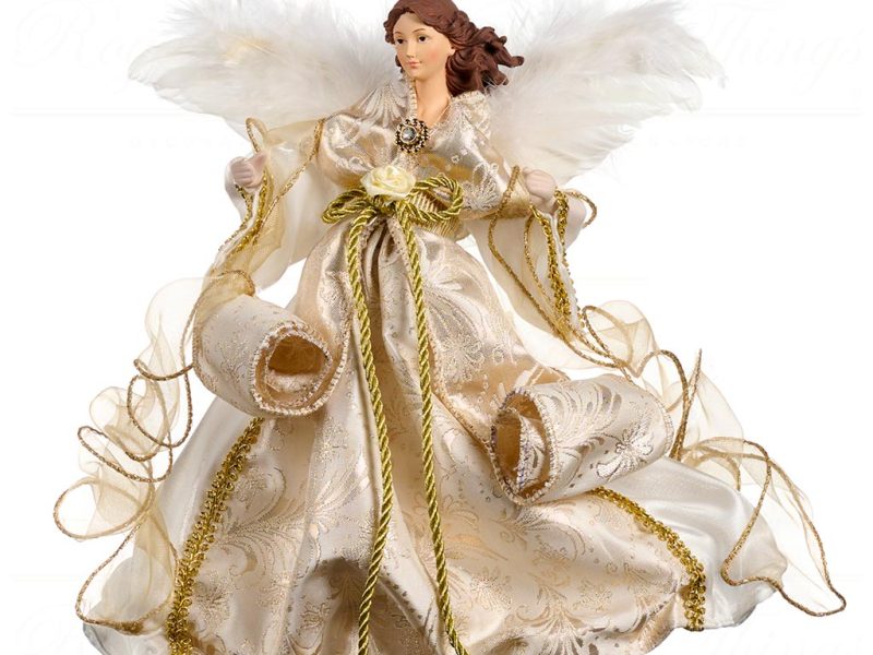 Goodwill Christmas Ornament Fabulous Flying Angel Ornament Cream Gold As 25114