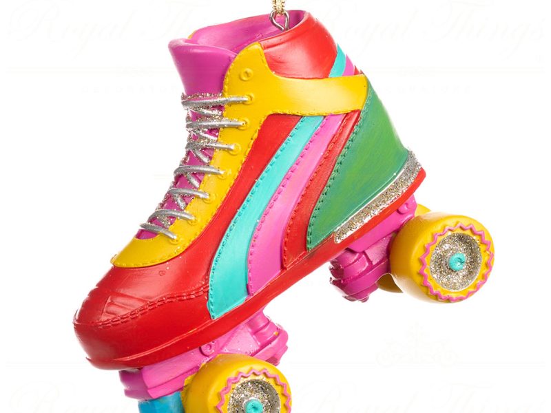 Goodwill Christmas Ornament Funky Rainbow Roller Skate Multicolor D 43320