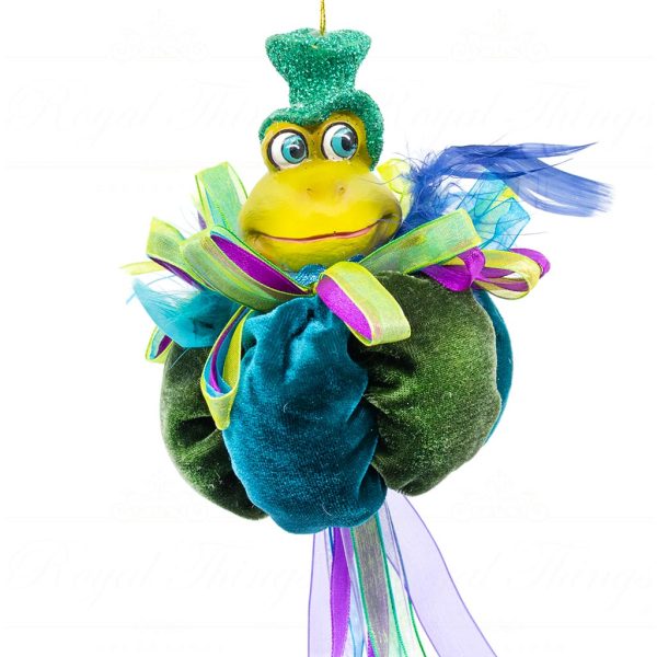 Goodwill Christmas Ornament Heritage Mardi Gras With Tassel Green Blue B 07243 Blue