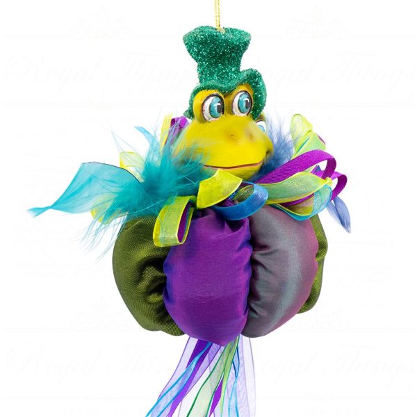 Goodwill Christmas Ornament Heritage Mardi Gras With Tassel Green Blue B 07243 Purple