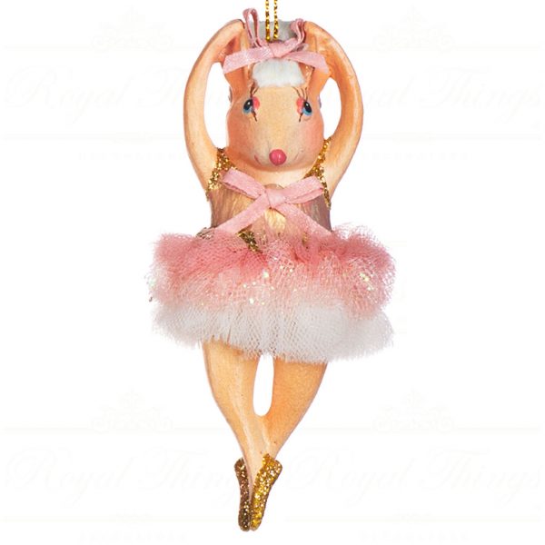 Goodwill Christmas Ornament Music Box Ballerina Bettina Pink White B 90351 High