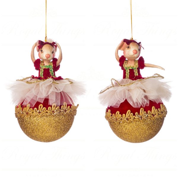 Goodwill Christmas Ornament Nutcracker Bettina Ballerina Ball Burgundy Green Gold B 89024