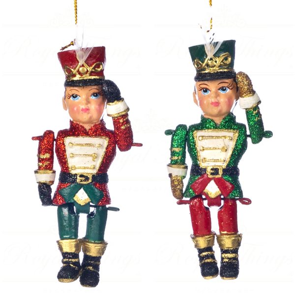 Goodwill Christmas Ornament Nutcracker Jointed Boy Red Green Gold B 89008