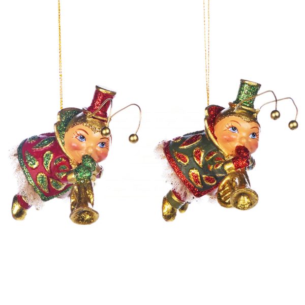 Goodwill Christmas Ornament Parade Music Bug Burgundy Green Gold B 89303 (2)