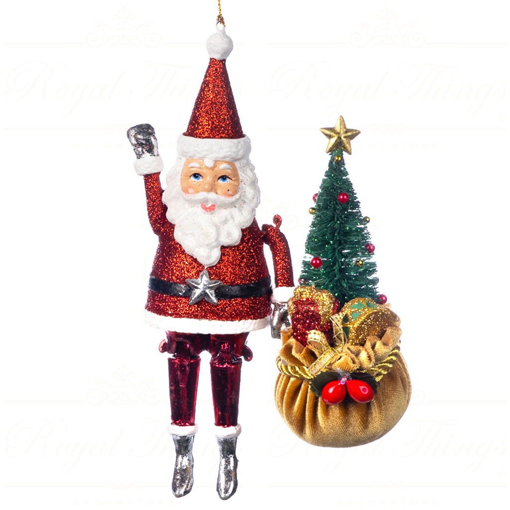 goodwill christmas ornament super santa with bag red green gold B 89402 gold Goodwill Christmas Ornament Super Santa With Bag Red Green Gold B 89402 Gold