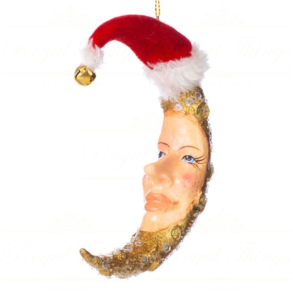 Goodwill Christmas Ornament Super Xmas Crater Moon Red Gold Champagne B 89400 Gold