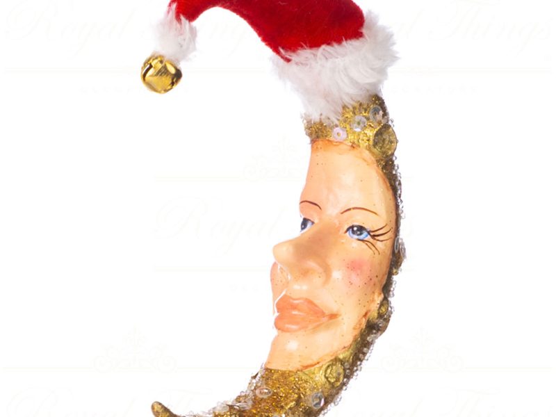 Goodwill Christmas Ornament Super Xmas Crater Moon Red Gold Champagne B 89400 Gold