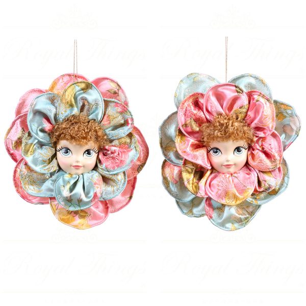 Goodwill Christmas Ornaments Alice In Candyland Flower Girl Blue Pink J 59105