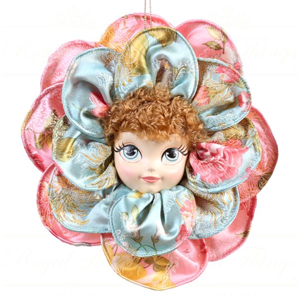 Goodwill Christmas Ornaments Alice In Candyland Flower Girl Blue Pink J 59105 Blue