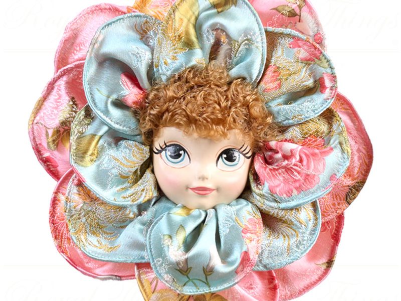 Goodwill Christmas Ornaments Alice In Candyland Flower Girl Blue Pink J 59105 Blue