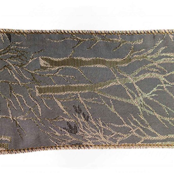 Goodwill Christmas Ribbon Taffeta Tree Ribbon Grey Goldl 21607