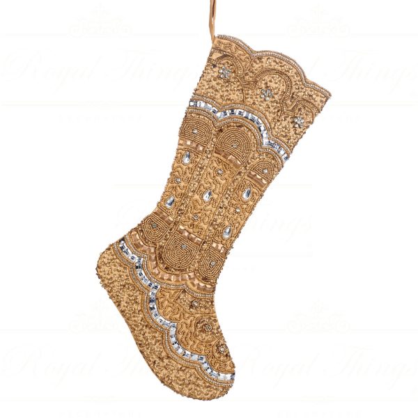 Goodwill Christmas Stockings Embroidered Jewel Stocking Gold If 10139