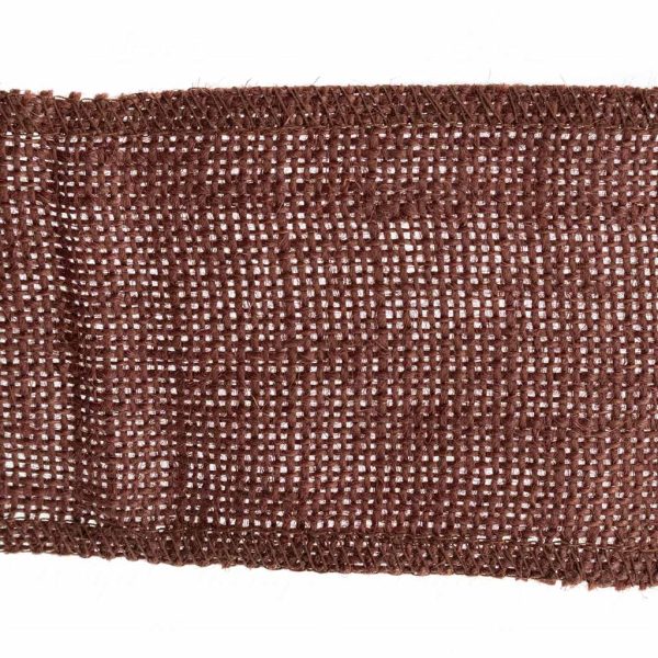 Goodwill Christmas Wired Ribbon Burlap Brown Ribbon L 26086