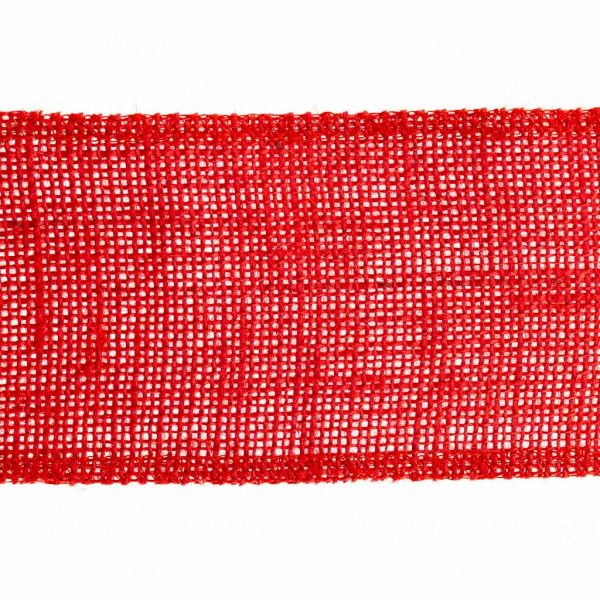 Goodwill Christmas Wired Ribbon Burlap Red Ribbon L 26087