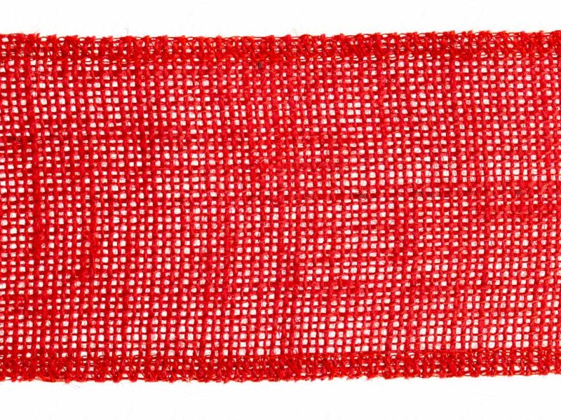 Goodwill Christmas Wired Ribbon Burlap Red Ribbon L 26087