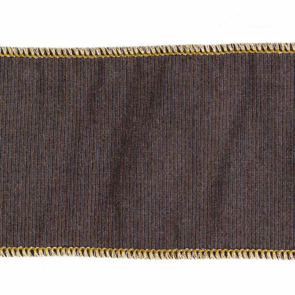 Goodwill Christmas Wired Ribbon Casablanca Chocolate Ribbon Brown Gold L 27655