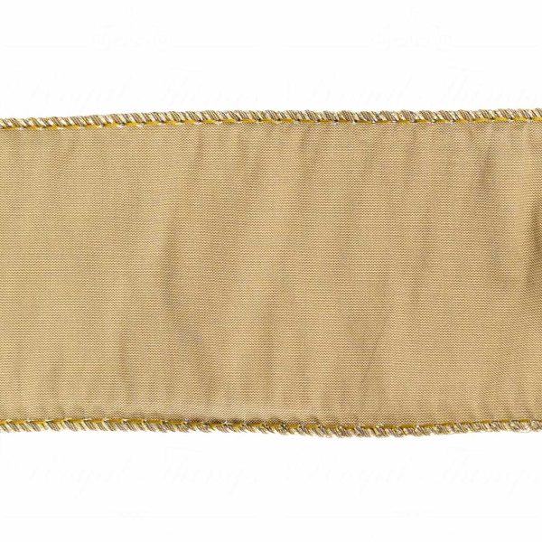Goodwill Christmas Wired Ribbon Faux Silk Taffeta Ribbon Beige L 28297