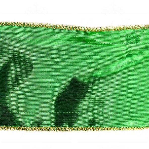 Goodwill Christmas Wired Ribbon Lame Bonita Green Ribbon L 27732