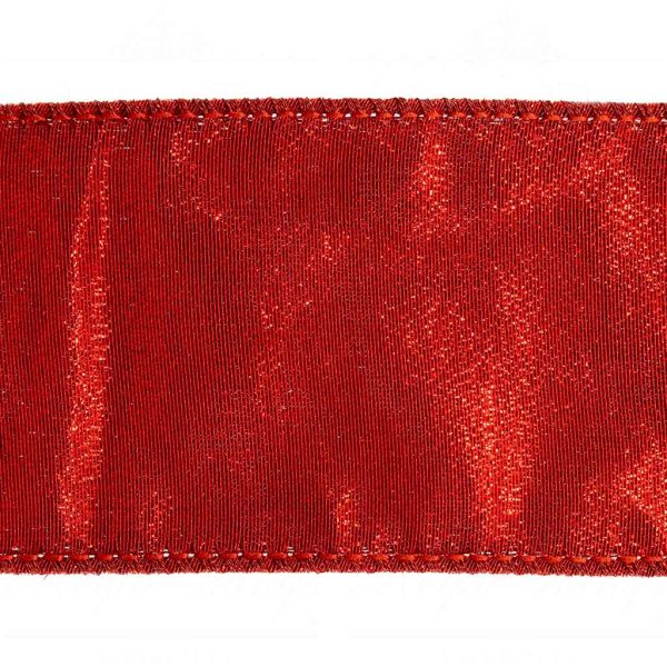 Goodwill Christmas Wired Ribbon Metallic Red Ribbon L 21557