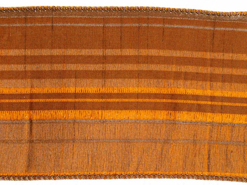 Goodwill Christmas Wired Ribbon Savannah Striped Copper Ribbon L 30099