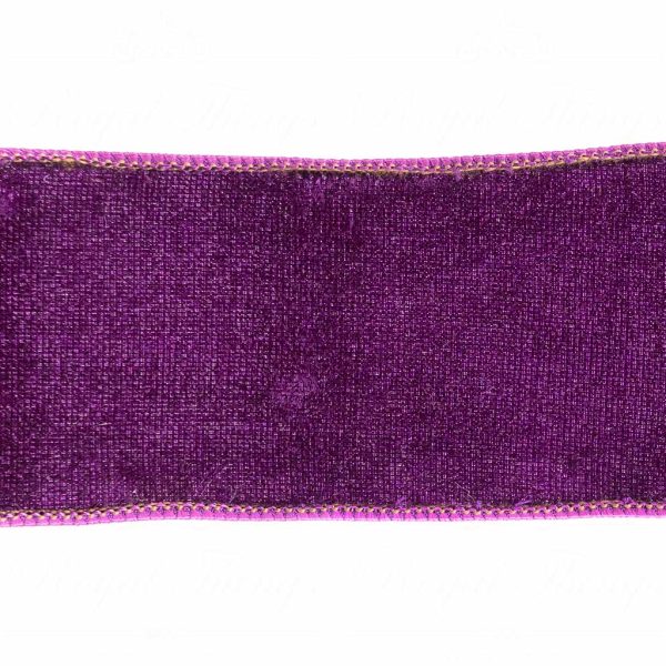 Goodwill Christmas Wired Ribbons Velvet Royal Purple Ribbon L 27686