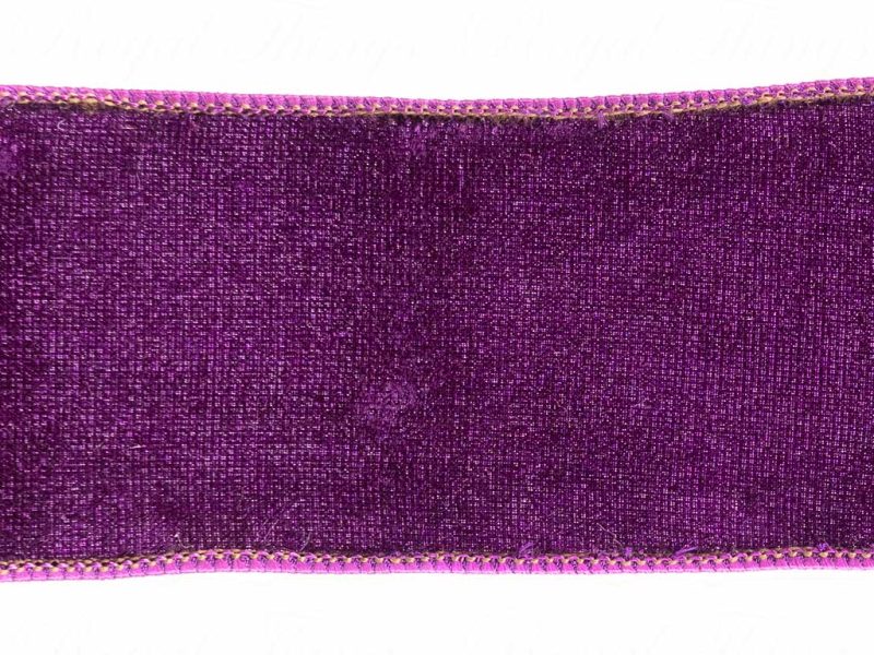 Goodwill Christmas Wired Ribbons Velvet Royal Purple Ribbon L 27686